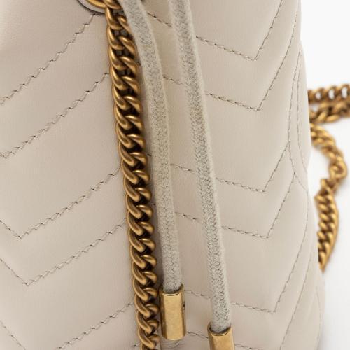 Gucci Matelasse Leather GG Marmont 2.0 Mini Bucket Bag