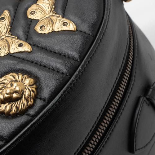 Gucci Matelasse Leather GG Marmont Animal Studs Backpack