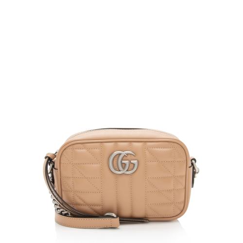Gucci Matelasse Leather GG Marmont Aria Mini Chain Bag