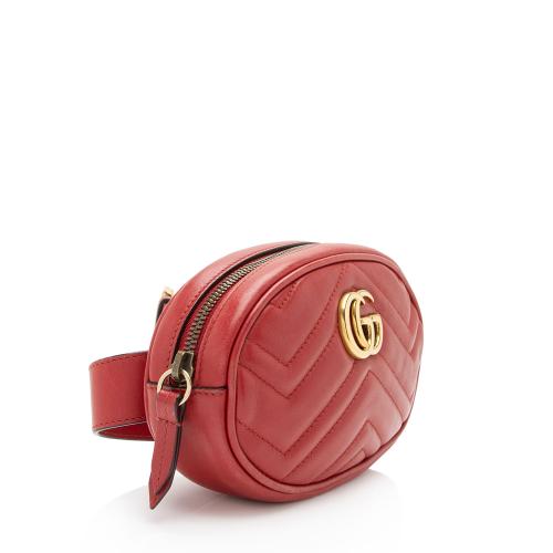 Gucci Matelasse Leather GG Marmont Belt Bag - Size 38 / 95