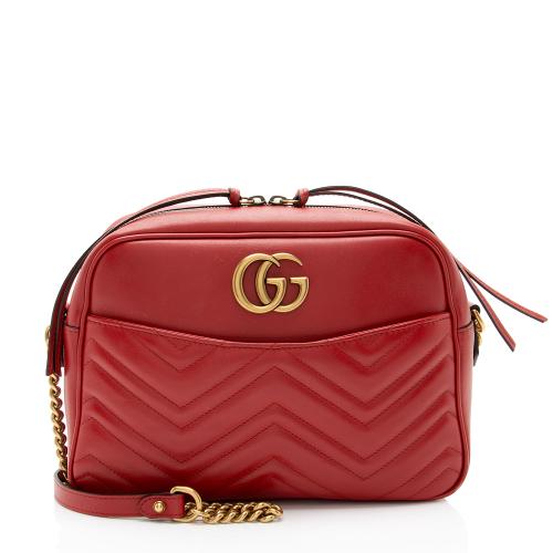 Gucci Matelasse Leather GG Marmont Chain Medium Shoulder Bag
