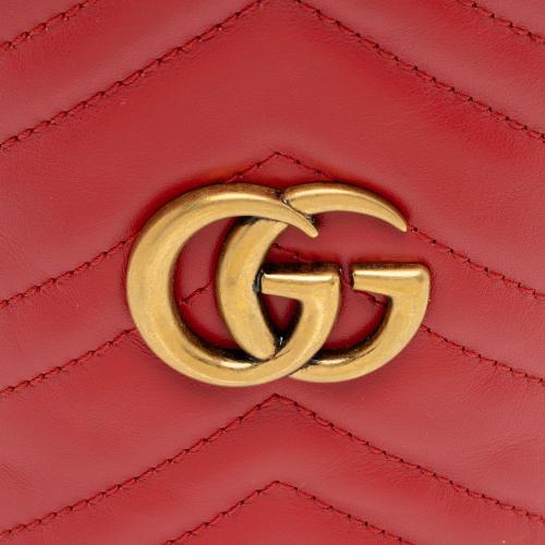Gucci Matelasse Leather GG Marmont Mini Bucket Bag