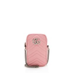 Gucci Matelasse Leather GG Marmont Mini Crossbody Bag