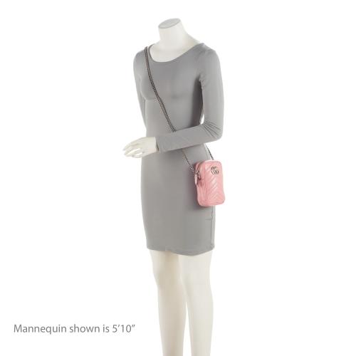 Gucci Matelasse Leather GG Marmont Mini Crossbody Bag