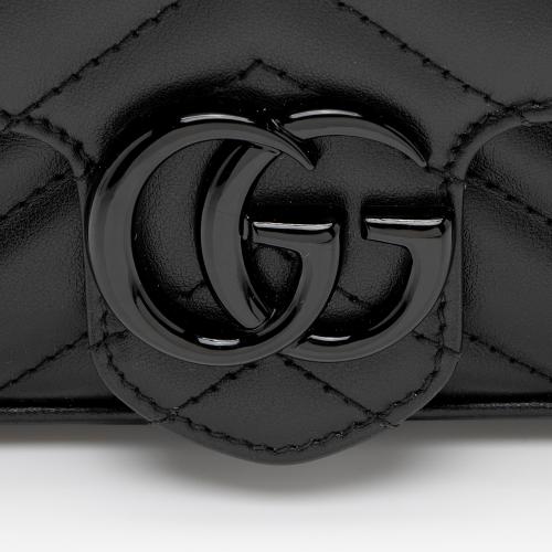 Gucci Matelasse Leather GG Marmont Monochrome Belt Bag