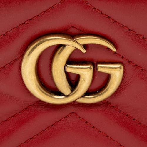 Gucci Matelasse Leather GG Marmont Round Mini Backpack