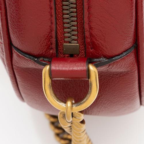 Gucci Matelasse Leather GG Marmont Round Mini Shoulder Bag