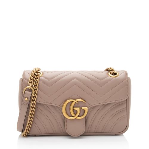 Gucci Matelasse Leather GG Marmont Small Flap Bag