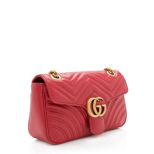 Gucci Matelasse Leather GG Marmont Small Flap Shoulder Bag