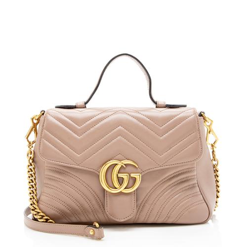 Gucci Matelasse Leather GG Marmont Small Top Handle Bag - FINAL SALE
