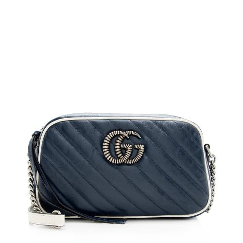 Gucci Matelasse Leather GG Marmont Small Torchon Shoulder Bag