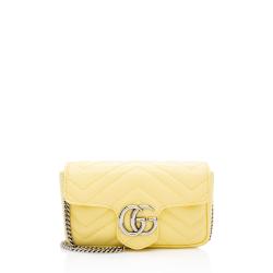 Gucci Matelasse Leather GG Marmont Super Mini Flap Bag