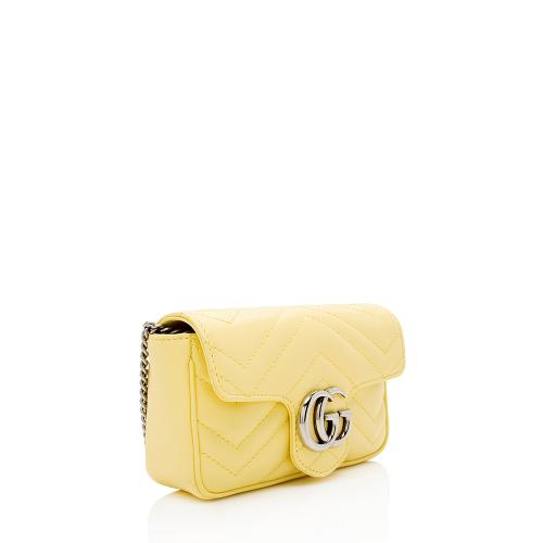 Gucci Matelasse Leather GG Marmont Super Mini Bag