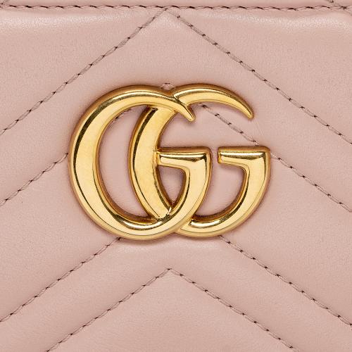 Gucci Matelasse Leather GG Marmont Top Handle Small Satchel