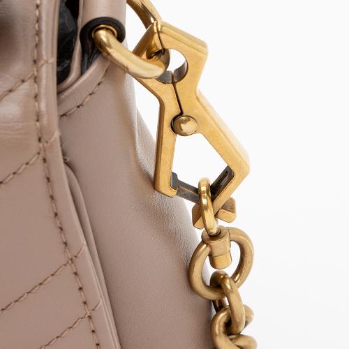 Gucci Matelasse Leather GG Marmont Top Handle Small Shoulder Bag