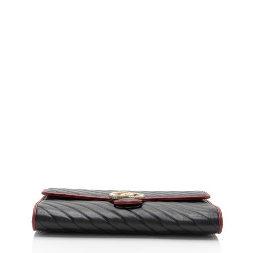Gucci Matelasse Leather Torchon GG Marmont Clutch
