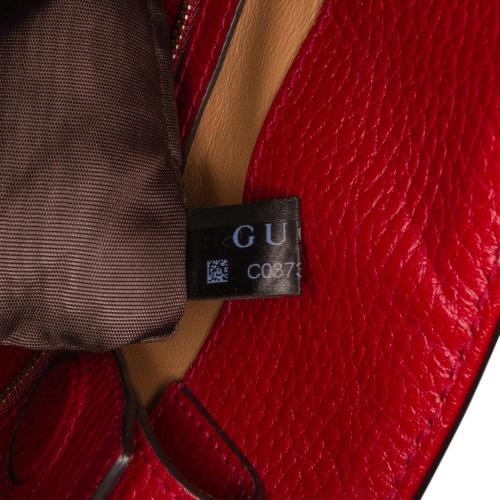 Gucci Ophidia GG Straw Tote Bag - Red