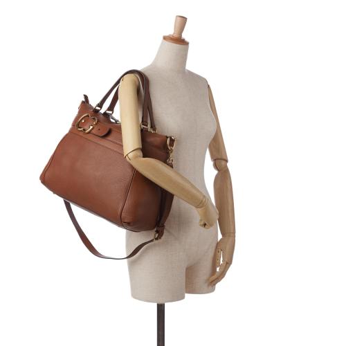 Gucci Medium Leather Ride Top Handle Bag