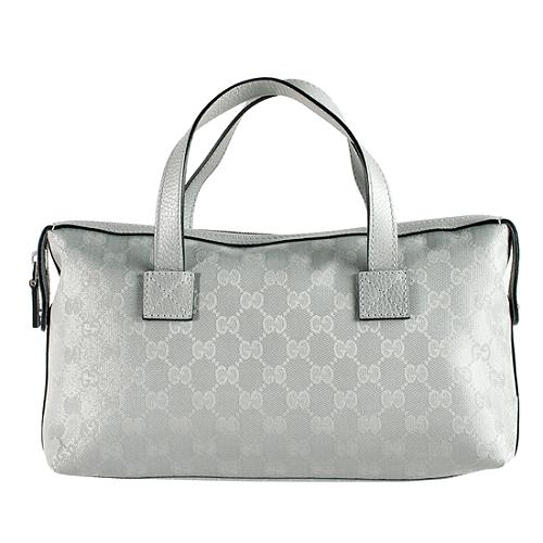 Gucci GG Supreme Metallic Leather Medium Boston Bag