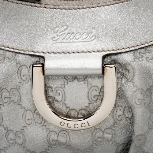 Gucci Metallic Guccissima Leather D Ring Small Hobo