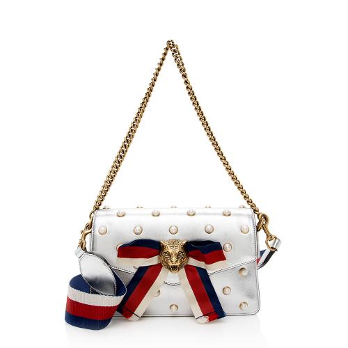 Gucci Broadway Metallic Leather Shoulder Bag