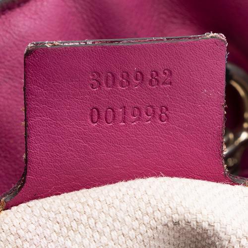 Gucci Patent Leather Soho Medium Shoulder Bag