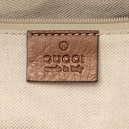 Gucci Metallic Leather Sukey Satchel