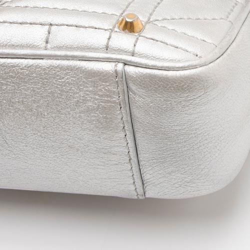 Gucci Metallic Matelasse Leather Pearl GG Marmont Mini Flap Bag - FINAL SALE