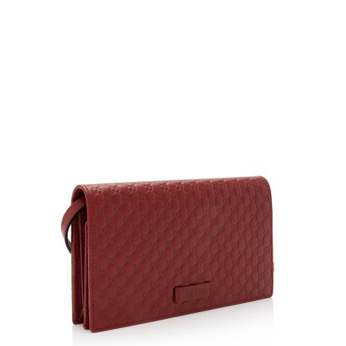 Gucci Microguccissima Leather Wallet Crossbody Bag
