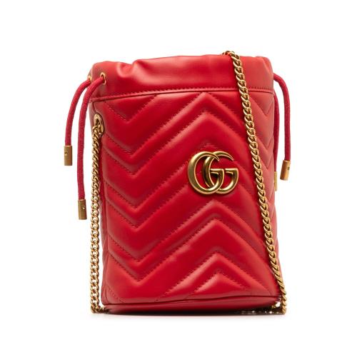 Gucci Mini GG Marmont Matelasse Bucket Bag
