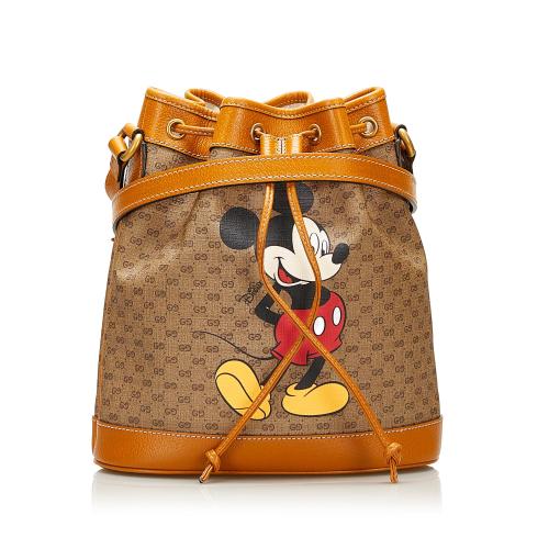 Gucci Mini GG Supreme Mickey Mouse Bucket Bag
