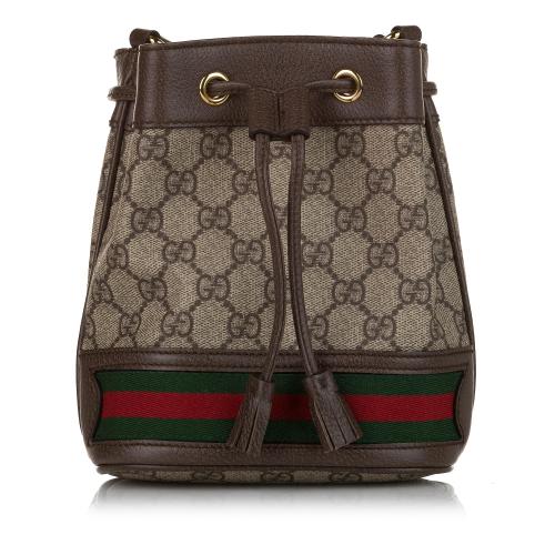 Gucci Mini GG Supreme Ophidia Bucket Bag