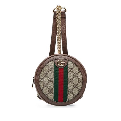 Gucci Mini GG Supreme Round Ophidia Backpack
