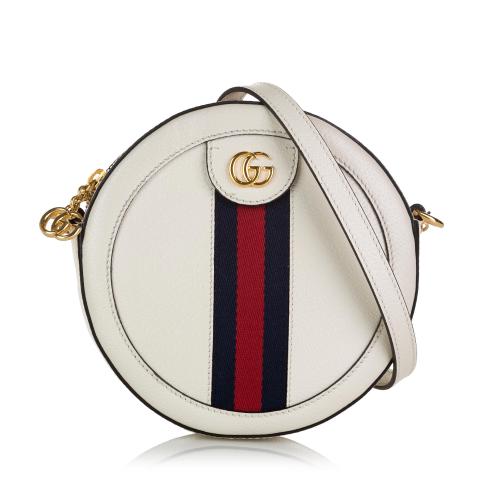 Gucci Mini Round Ophidia Leather Crossbody Bag