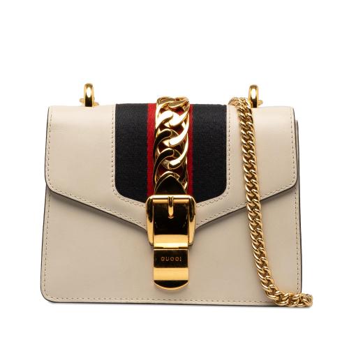 Gucci Mini Sylvie Leather Chain Crossbody Bag