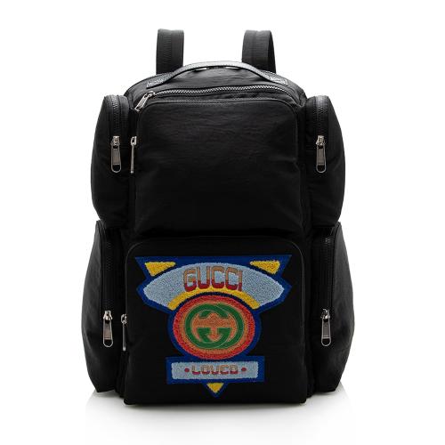 gucci 80s patch backpack