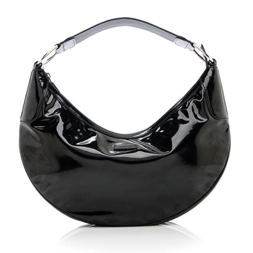 Gucci Patent Leather Half Moon Hobo