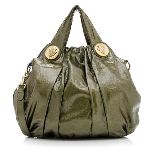 Gucci Patent Leather Hysteria Large Top Handle Tote