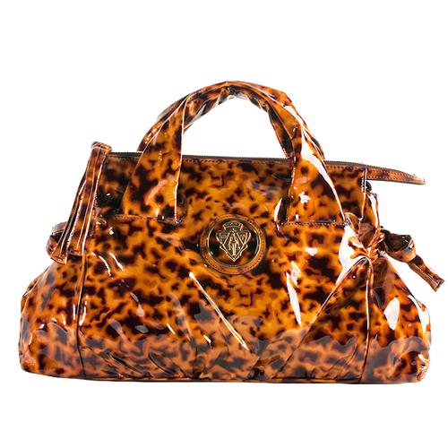Gucci Patent Leather Hysteria Satchel Handbag