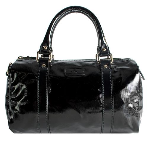 Gucci Patent Leather Joy Small Boston Satchel Handbag