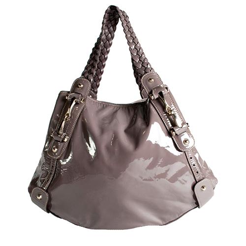 Gucci Patent Leather Pelham Medium Shoulder Handbag