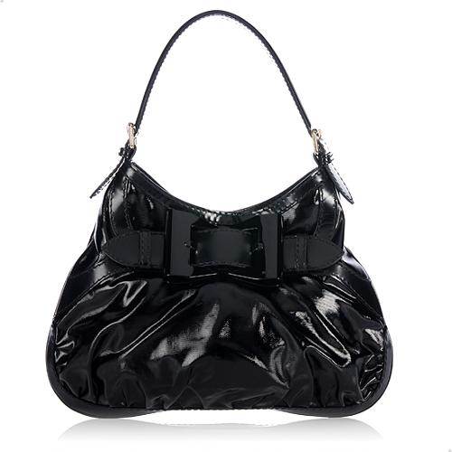 Gucci Patent Leather Queen Medium Hobo