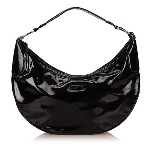 Gucci Patent Leather Half Moon Hobo - FINAL SALE
