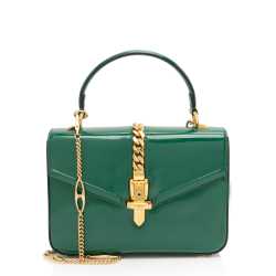 Gucci Patent Leather Sylvie 1969 Mini Top Handle