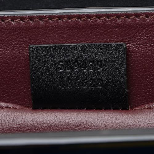 Gucci Patent Leather Sylvie 1969 Top Handle Mini Satchel