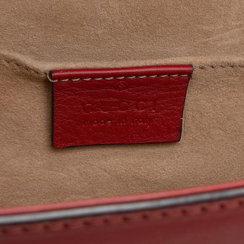 Gucci Pearl Embellished Leather Padlock Small Shoulder Bag