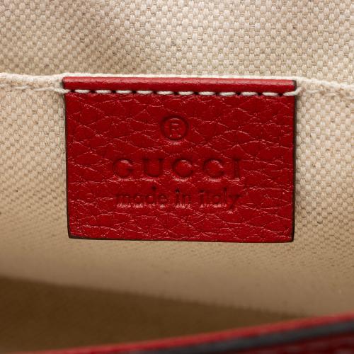 Gucci Pebbled Leather GG Marmont Mini Top Handle