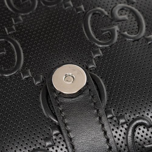 Gucci Perforated GG Embossed Double Belt Bag