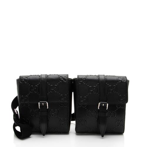 Gucci Perforated GG Double Belt Bag