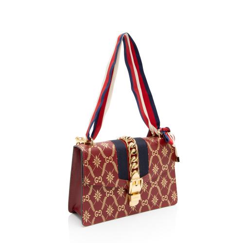 Gucci Printed Calfskin Sylvie Small Shoulder Bag